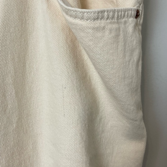 BDG Urban Outfitters Cowgirl Jeans Plus Size 22 Cream Denim 100% Cotton Raw Hem - Picture 12 of 13